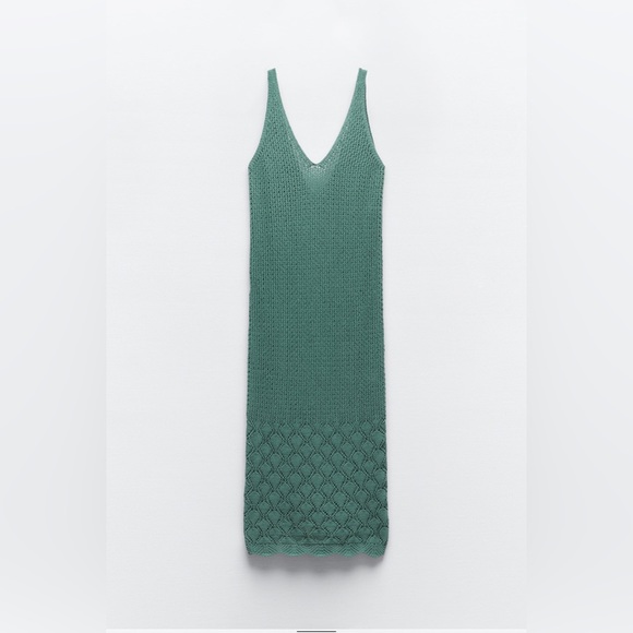 ZARA STRAPPY CHENILLE DRESS - Picture 4 of 5